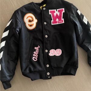 Kids Off-White  Black Varsity Jacket